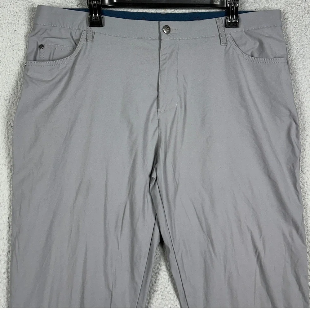 Adidas Golf Go-To 5 Pocket Pants Mens 38X32 Grey Tapered Fit Primegreen Stretch